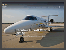 Tablet Screenshot of executiveaircraftcharter.com